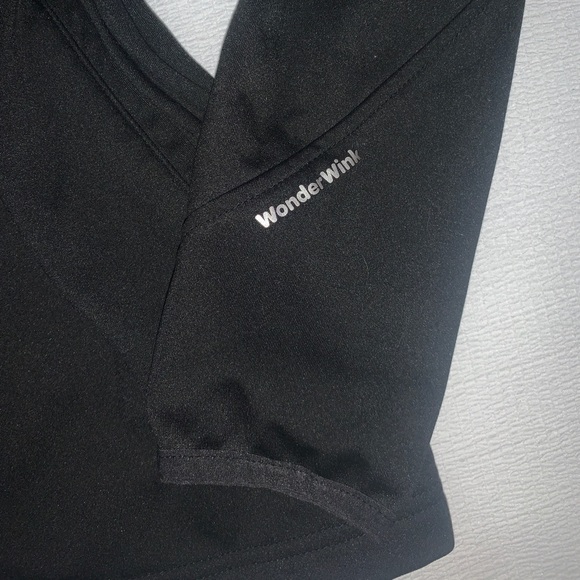 WonderWink Scrub Jacket 4-Pocket Fleece Warm Up Modern Fit, Black - Picture 6 of 7